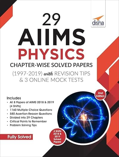 Download Disha 29 AIIMS Physics Chapter-wise Solved Papers (1997-2019) & 3 Mock Online Tests