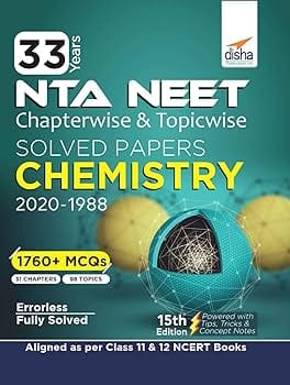 Download Disha Chemistry 33 Years NEET Chapterwise & Topicwise Solved Papers (2020 - 1988) 15th Edition