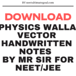 Download Physics Wallah Vector | Handwritten Notes by MR Sir for NEET/JEE