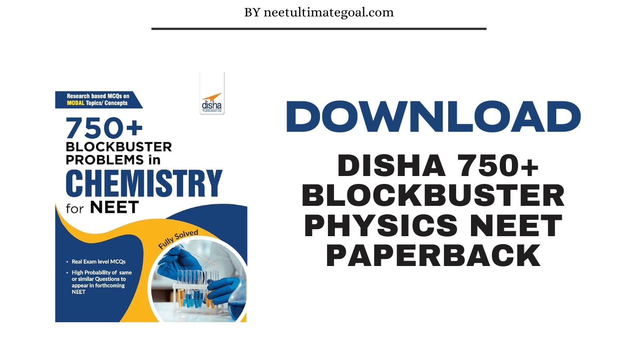 Download Disha 750+ Blockbuster Chemistry NEET 2020 Paperback | 2025