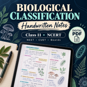 Biological Classification Handwritten Notes PDF | Class 11 NCERT | NEET, CUET & Boards